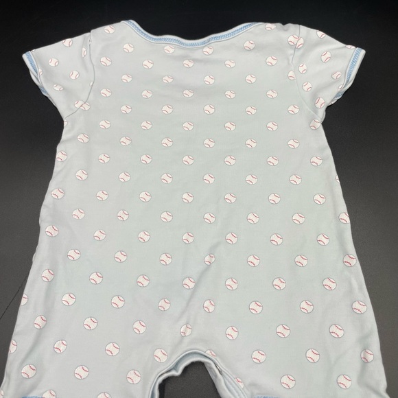 Magnolia Baby infant boys 6 months Baseball themed romper - Picture 4 of 4